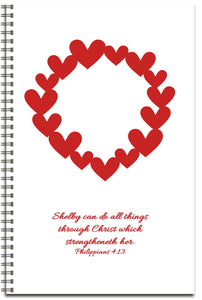 Circle of Hearts (cursive) - Personalized Journal