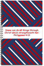Load image into Gallery viewer, Patriotic Stripes - Personalized Journal